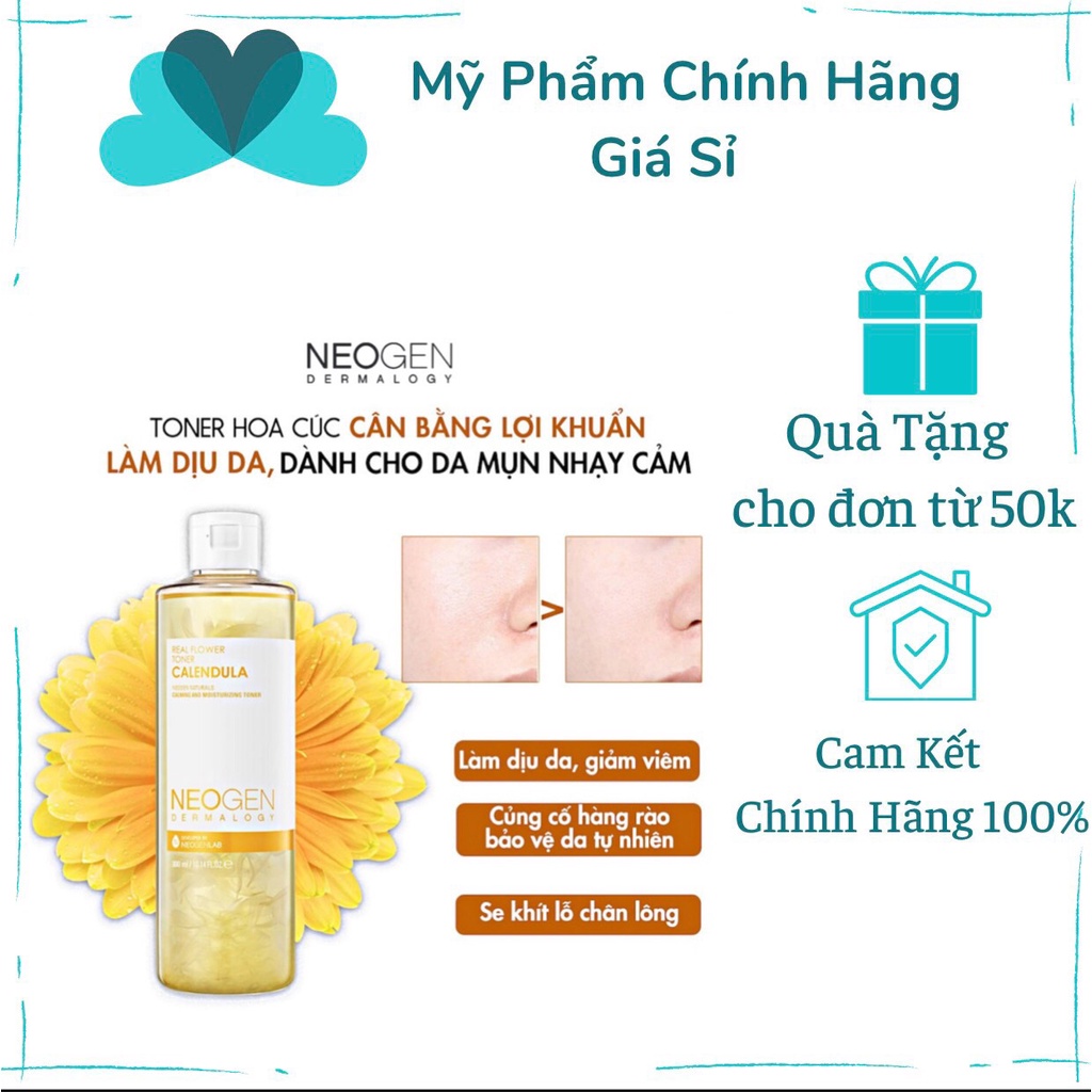 Nước Hoa Hồng  Hoa Cúc Neogen Dermalogy Calendula Siêu Cấp Ẩm Cho Da Mụn 300ml