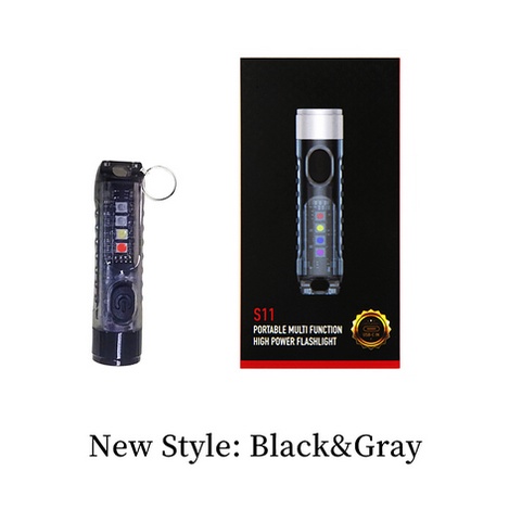 Đèn pin gắn móc khóa bằng nhựa bền ánh sáng trắng huỳnh quang tối đa 500lm mini