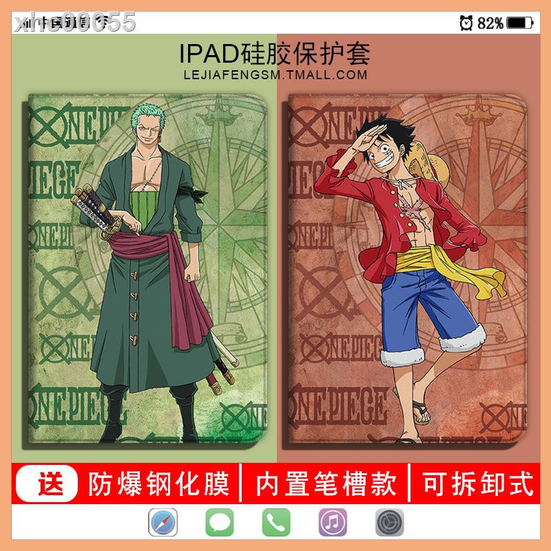 Bao Da Máy Tính Bảng Họa Tiết Hoạt Hình One Piece Kiểu Retro Nhật Bản Cho Ipad10.2 2019 Air3 10.5 Inch