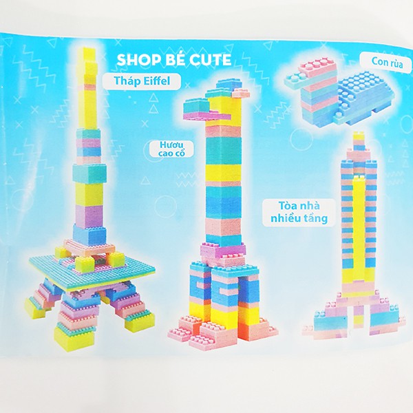 Đồ chơi xếp hình non lego mảnh nhỏ blocks khu nhà thông minh 260 miếng ghép dành cho bé