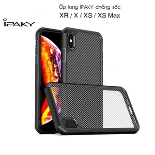 [Hỏa Tốc HCM] Ốp lưng IPAKY iPhone XR / X / XS / XS Max - Mặt lưng CARBON chống bám vân tay