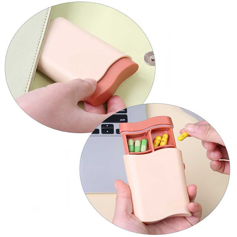Hộp Đựng Thuốc Mini Chống Ẩm / Bụi Bẩn Nhiều Màu Sắc Có Nắp Đậy Tiện Dụng Thời Trang