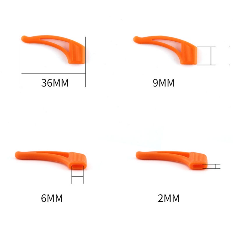 Cặp giá đỡ mắt kính bằng silicon màu trơn tùy chọn