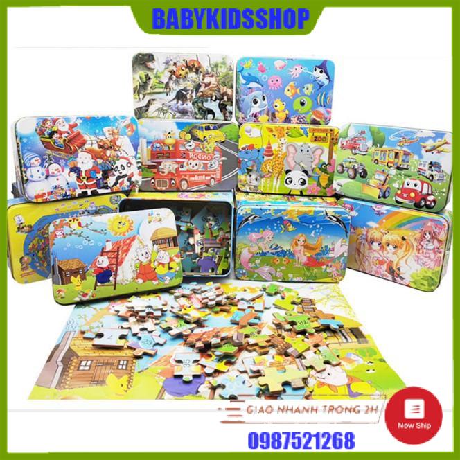 Đồ chơi Tranh ghép gỗ Puzzle 60-100-200 chi tiết, 4 cấp độ - Đồ chơi phát triển trí tuệ, dành cho bé từ 3 tuổi