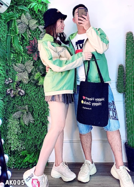 🌈𝐆𝐈𝐀́ 𝐗𝐔̛𝐎̛̉𝐍𝐆💢005 Áo Khoác Kaki - Xanh-Kem 2 Lớp Bomber Jacket Unisex | BigBuy360 - bigbuy360.vn