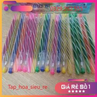 (Rẻ Vô địch) [Sale]Hộp 20 bút bi nến dài 18cm ngòi nhỏ nét trơn
