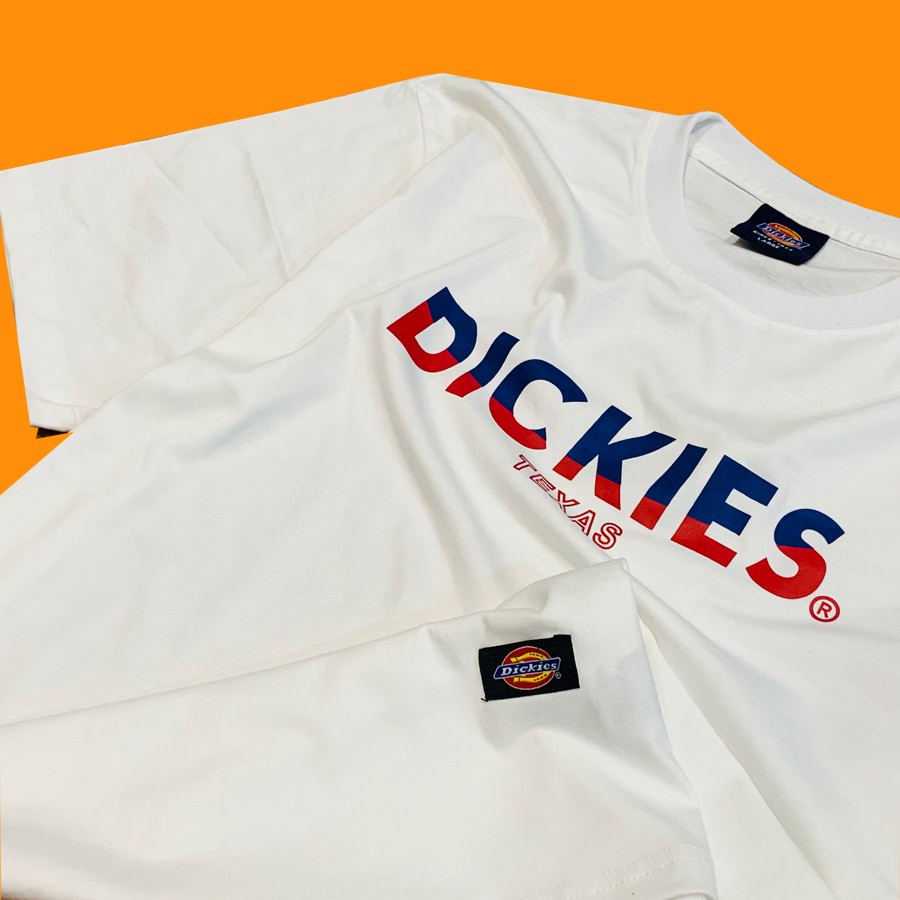 Áo thun nam nữ unisex Dickies tay ngắn in chữ ngực, chất cotton 100% chính hãng - Helistore