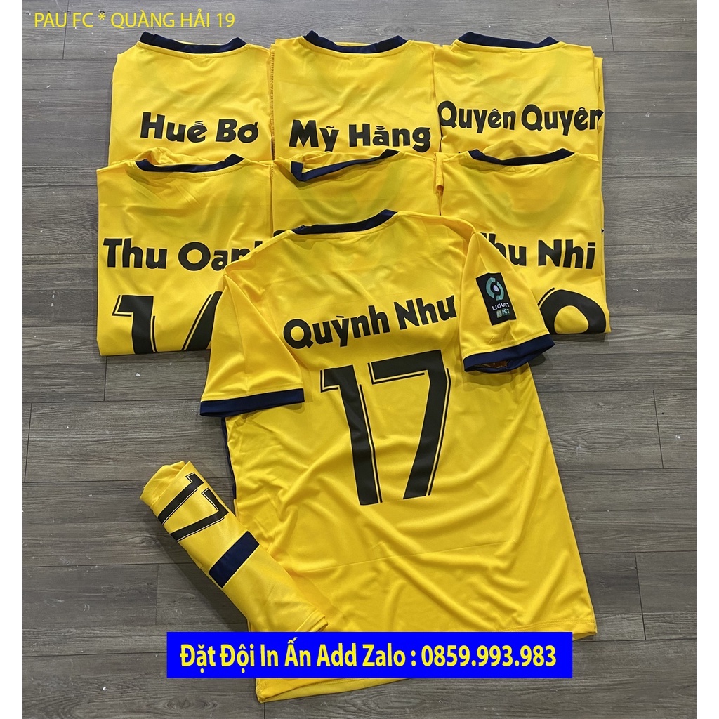 Bộ quần áo bóng đá clb Pau FC Logo Thêu , quần áo đá banh Quang Hải 19 thun lạnh cao cấp  A7