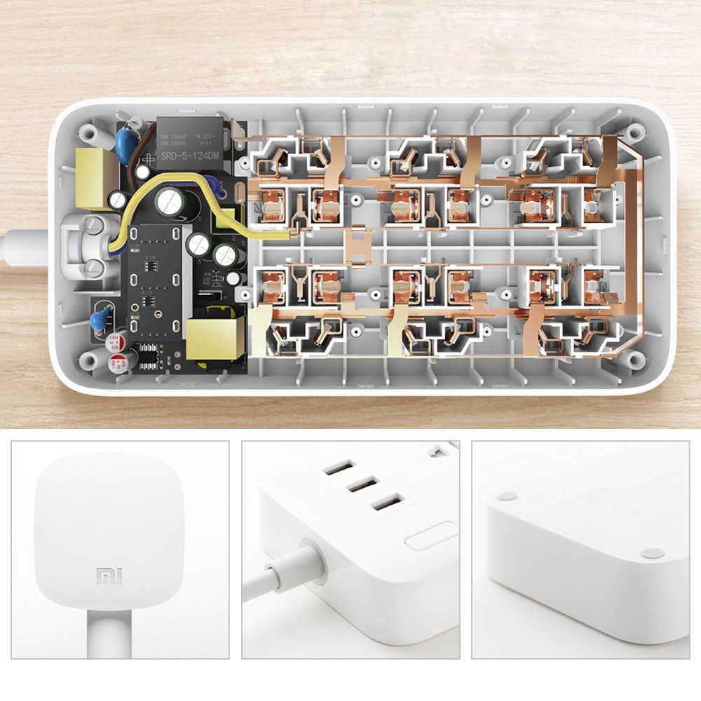 Ổ cắm 6 cổng Xiaomi Power Strip CXB6-1QM - Bảo Hành 1 Tháng - Shop Điện Máy Center