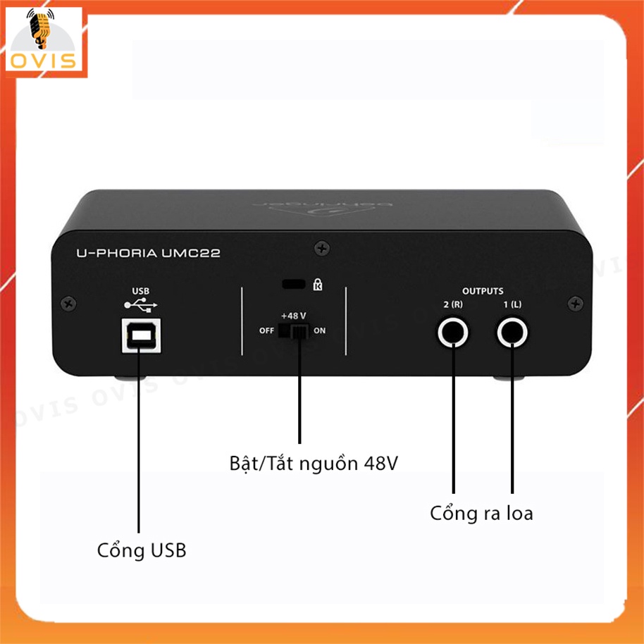 Sound Card Thu Âm và Làm Nhạc | Behringer U-PHORIA UMC22
