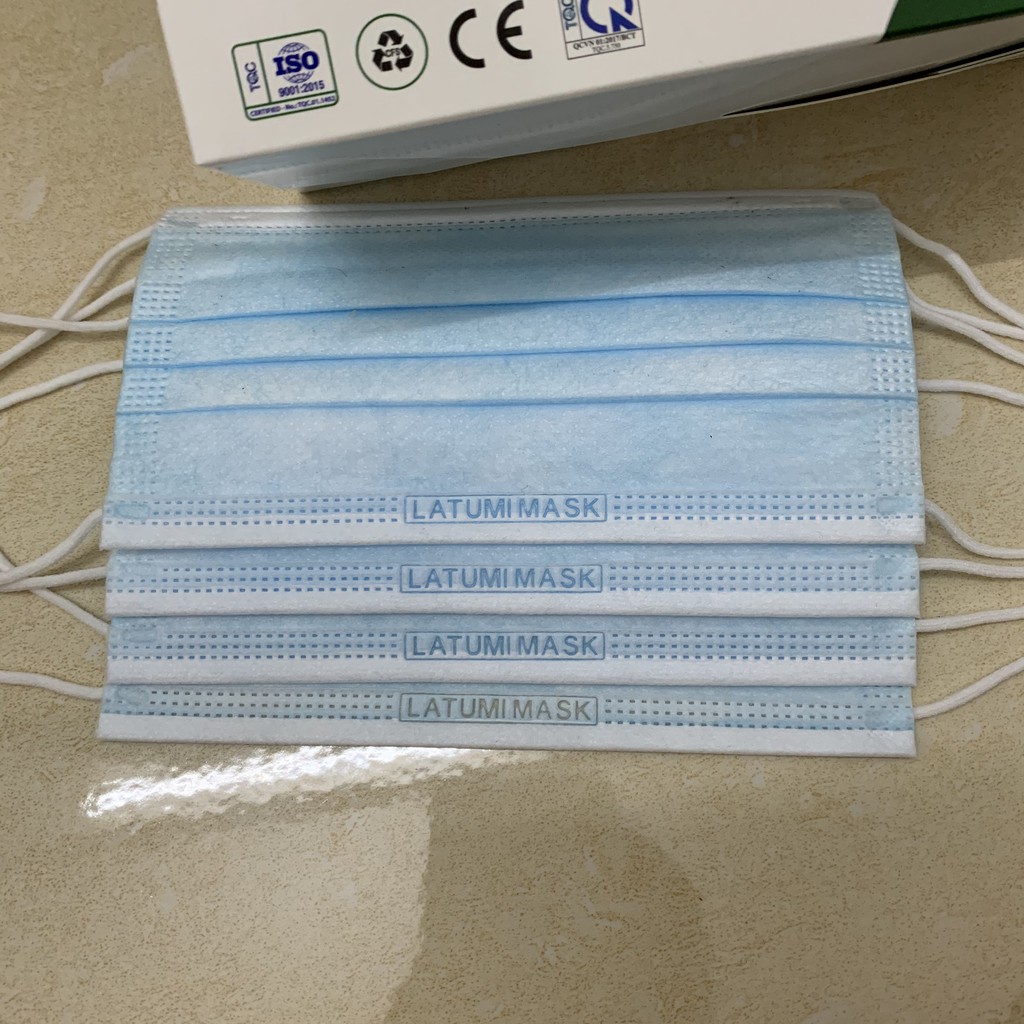 Khẩu Trang Chống Bụi ⚜️LATUMI⚜️ 50 Chiếc Khẩu Trang Dày Dặn Kháng Khuẩn 99% | BigBuy360 - bigbuy360.vn