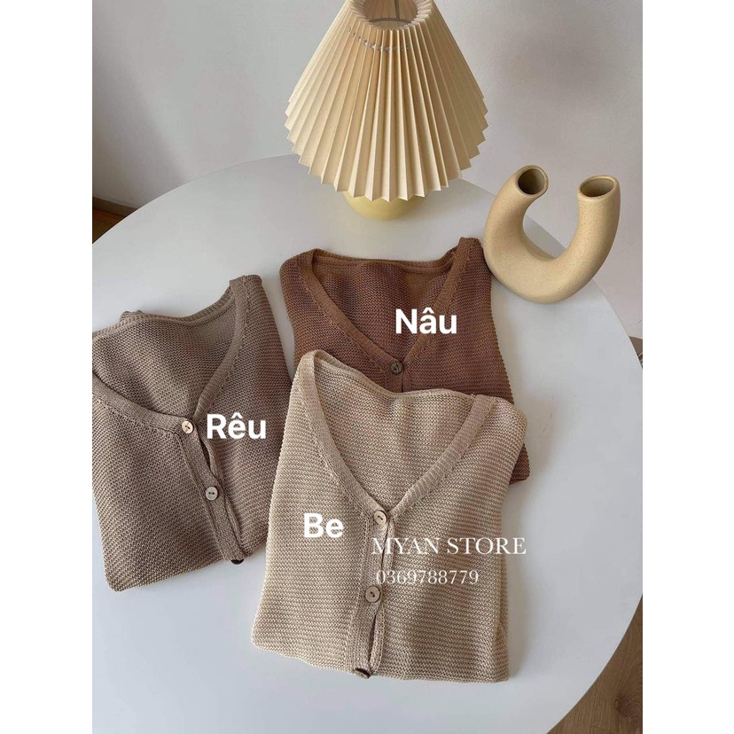 Áo cardigan len mỏng cổ V 6 cúc A082110