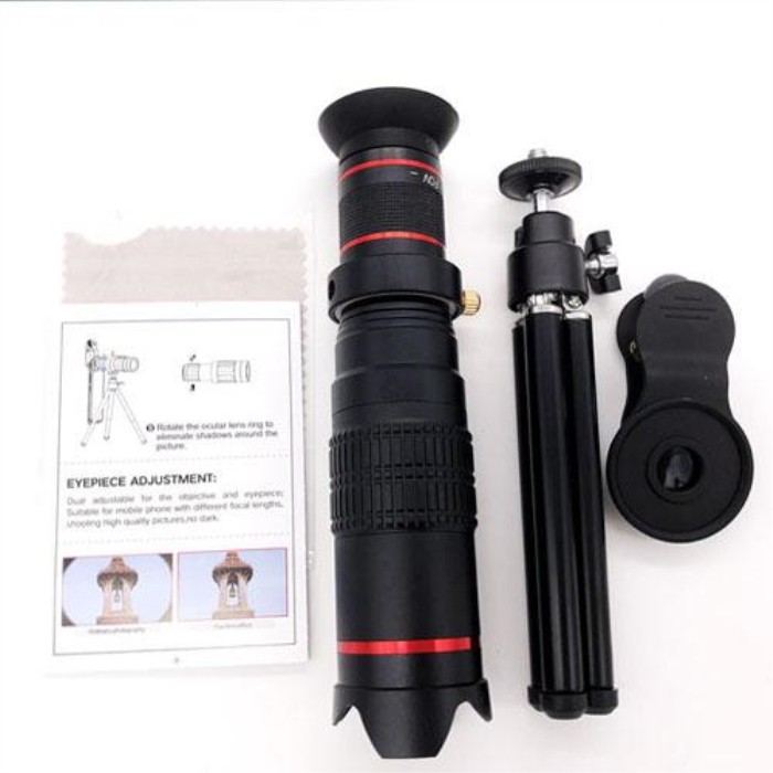 Universal Clip External Telescope Cell Phone Lens 22X HD Zoom Optical Monocular