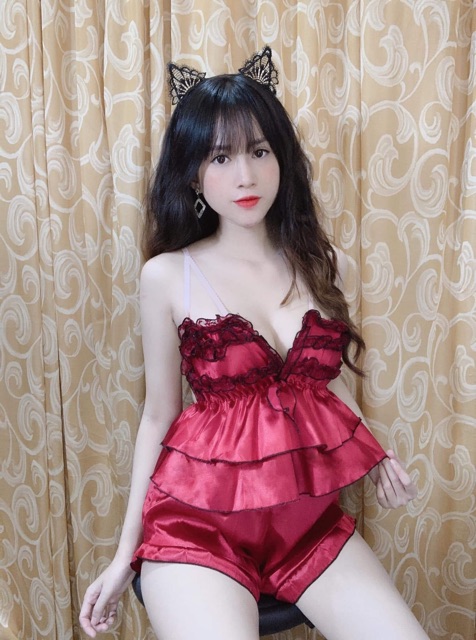 [Mã WA1606 giảm 15% đơn 99k] [SALE 30%] Đồ ngủ lụa ren tầng dây ngực ko mút | BigBuy360 - bigbuy360.vn