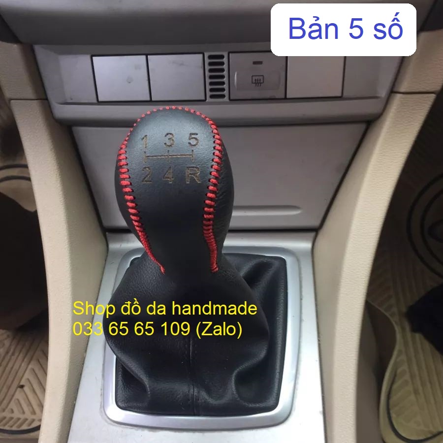 Bọc cần số phanh tay Isuzu Dmax, Mux số sàn bằng da bò 100%, bảo hành 12 tháng, giá gốc xưởng