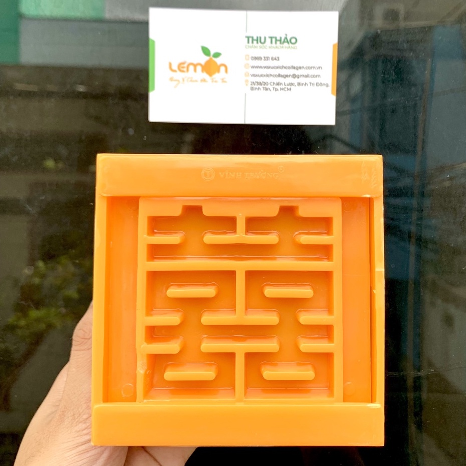 Khuôn ép xôi, ép cơm hình vuông mẫu hoa hồng, chữ Hỷ, Phúc Lộc Thọ