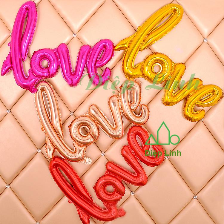 Bóng Chữ Love to khổng lồ 105cm Trang Trí tỏ tình, cầu hôn, trang trí ngày kỷ niệm, Sinh Nhật, Phòng Cưới Đẹp