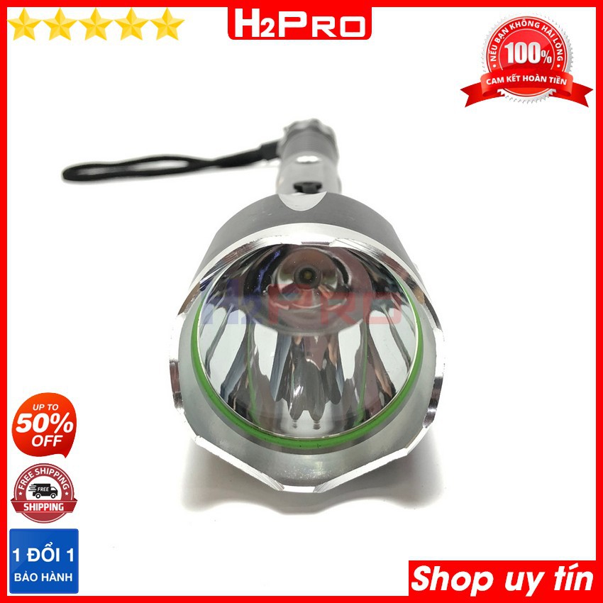 Đèn Pin siêu sáng Police XSL-418 H2Pro cao cấp chiếu xa 500m-pin sạc-thân hợp kim,3 chế độ thường-chói-chớp(tặngsạc 50K)