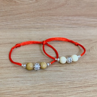 Vòng dâu tằm mix charm bạc cho bé