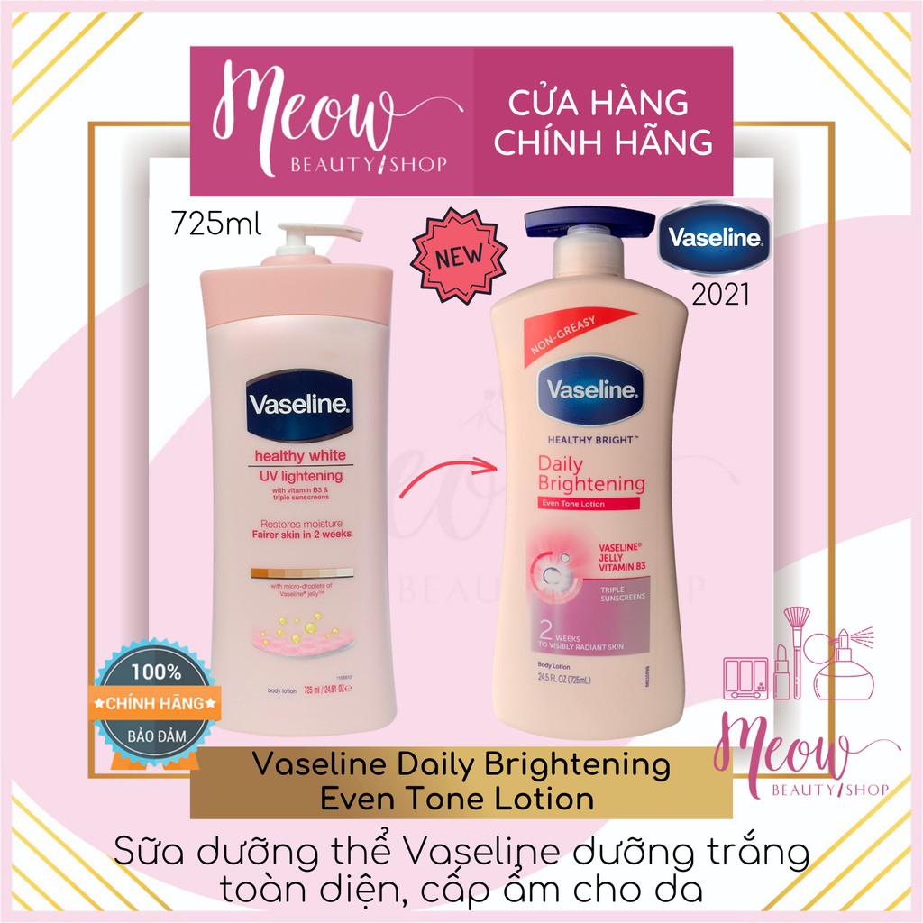 Vaseline - Sữa dưỡng thể Vaseline Healthy White UV Lightening Body Lotion 725ml