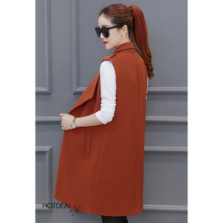 *❣️FREESHIP❣️ Áo Vest Ghi Lê Form Dài Sang Trọng thiết kế hiện đại và phong cách