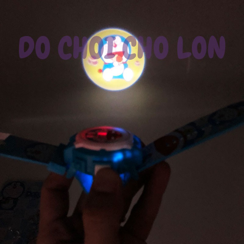 Vỉ đồ chơi đồng hồ Doraemon chiếu hình ảnh lên tường PP10618-3 - KhaDiTOYS