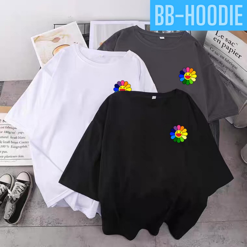 ÁO THUN UNISEX FORM RỘNG NAM NỮ IN HOA CÚC MĂC TRỜI CỰC ĐẸP