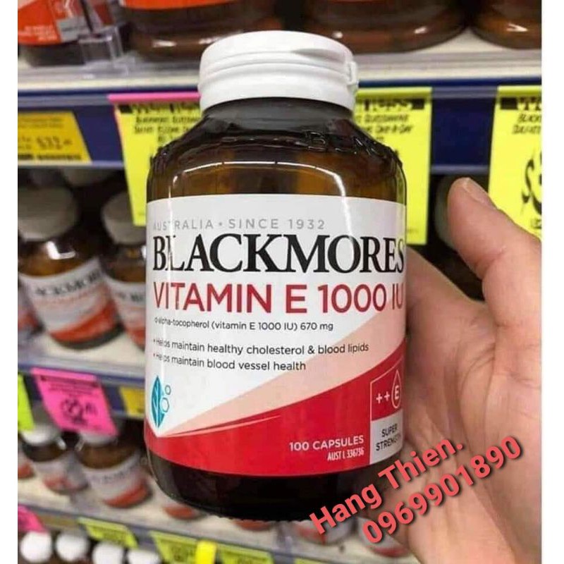 (Đủ bill) Blackmores Vitamin E 1000iu