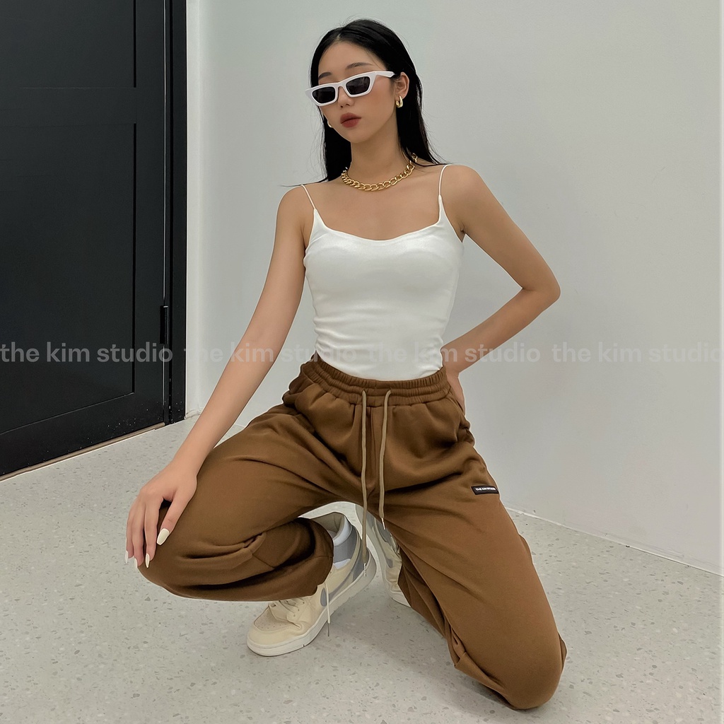 Áo nữ 2 dây sợi bún sơ vin được The Kim cotton may 2 lớp , áo hai dây cho nữ ôm body A105