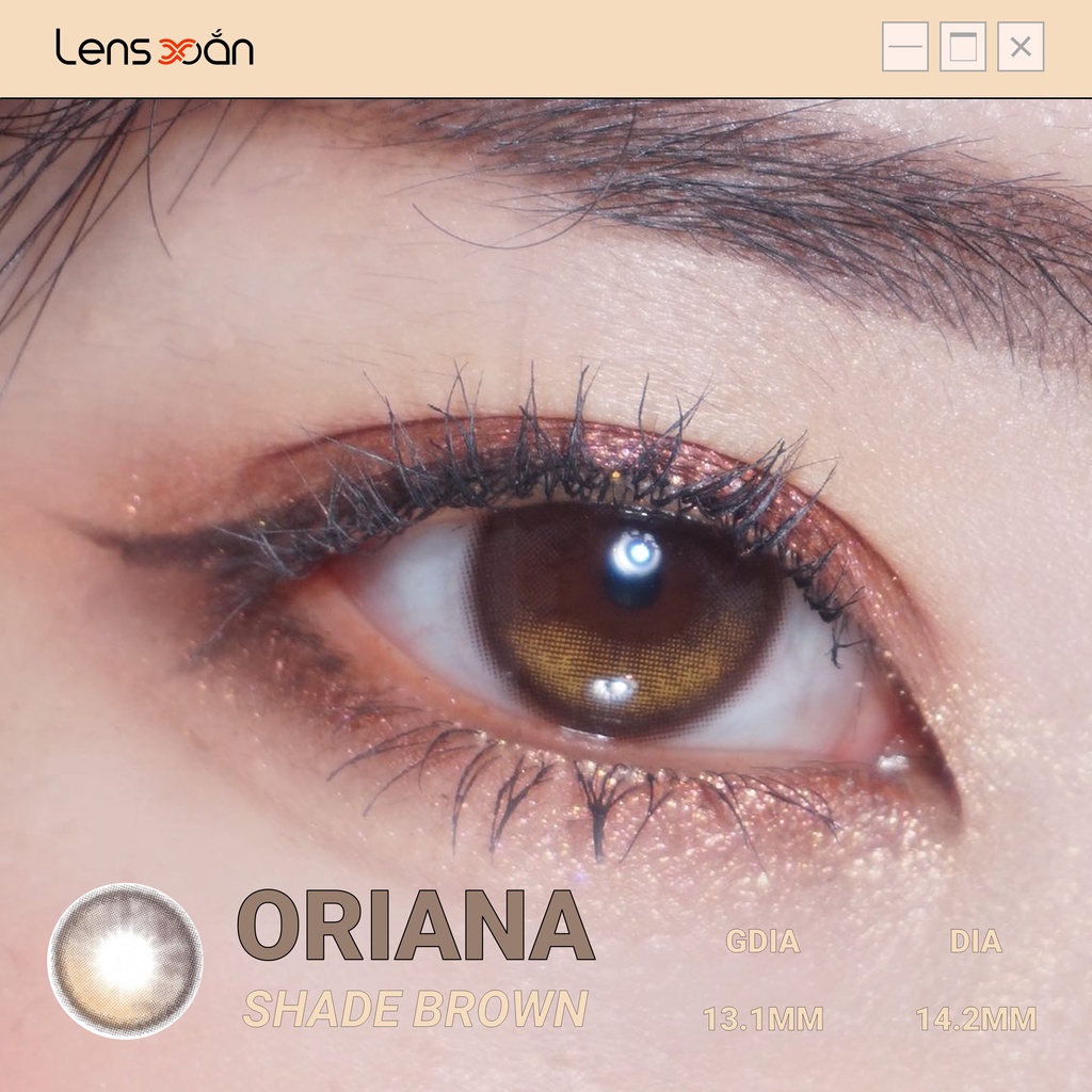 KÍNH ÁP TRÒNG ORIANA SHADE BROWN CỦA ISHA : Lens nâu tạo highlight phủ bóng cho mắt | Lens Xoắn