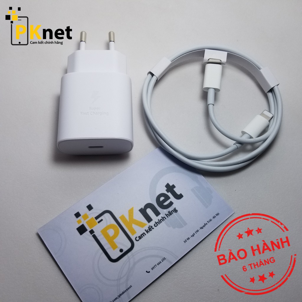 Sạc nhanh iPhone - Combo Cáp Type C to Lightning Apple và củ sạc 25W Samsung chính hãng [Gía tốt, sạc nhanh cho Iphone]