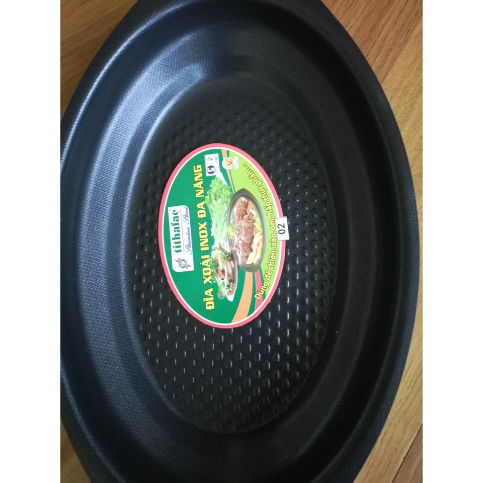 Dĩa Bò Né Sâu Lòng,Đĩa Hấp Cá Om Cá Chống Dính Đa Năng Lòng Sâu Inox-Tiến Thành