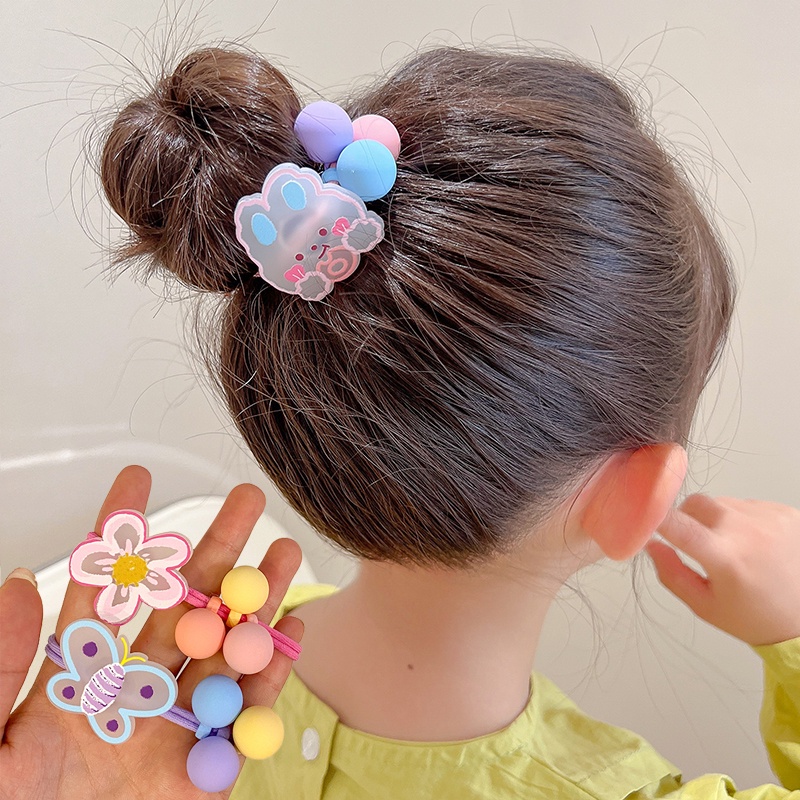 Dây Cột Tóc Co Giãn Hình Nơ Hoạt Hình Dễ Thương Cho Bé Gái