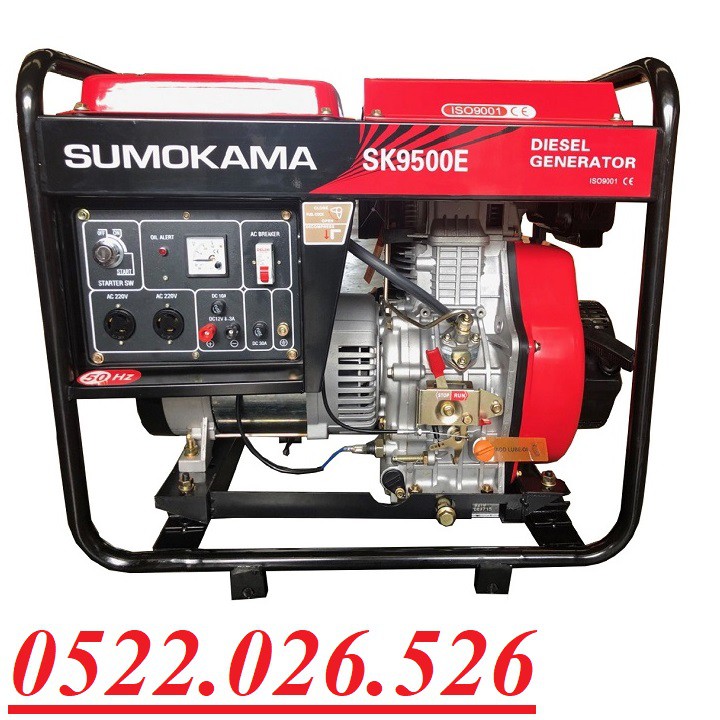 Máy Phát Điện Chạy Dầu 6Kw Sumokama SK9500E Có Đề