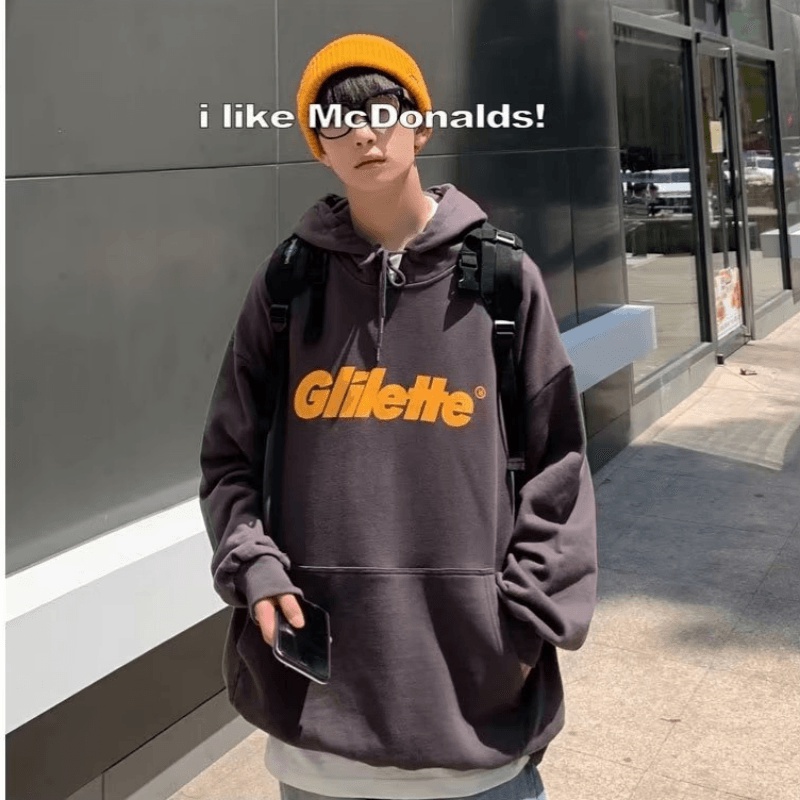 Áo hoodie Dáng Rộng In Chữ Phong Cách Nhật Bản Thời Trang Chất Lượng Cao Cho Nam Size M-5XL