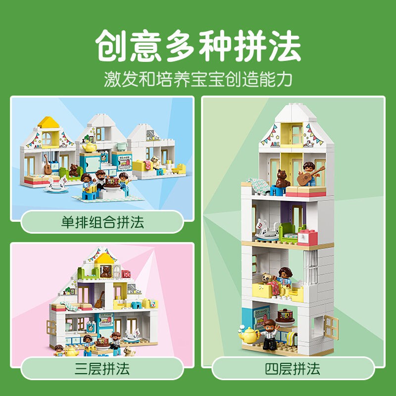 【Được cấp phép xác thực】 Khối xây dựng Lego (LEGO) DUPLO Depot 10929 Ngôi nhà trong mơ