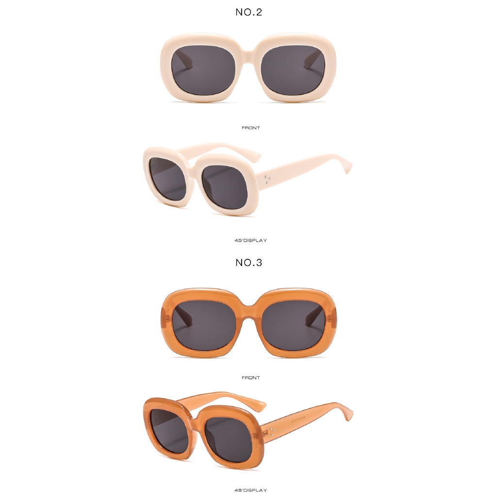 Kính Mát Gọng Vuông Chống Tia UV400 Phong Cách Hàn Quốc Cho Nữ