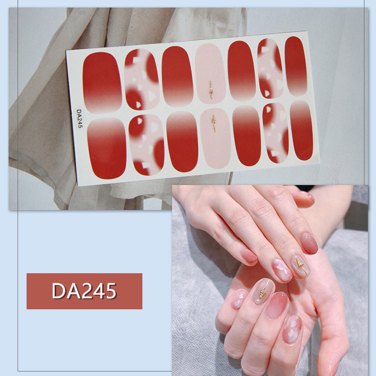 Bộ nail sticker 14 miếng dán móng tay trang trí 3D DA241-DA260 xinh xắn chống thấm nước