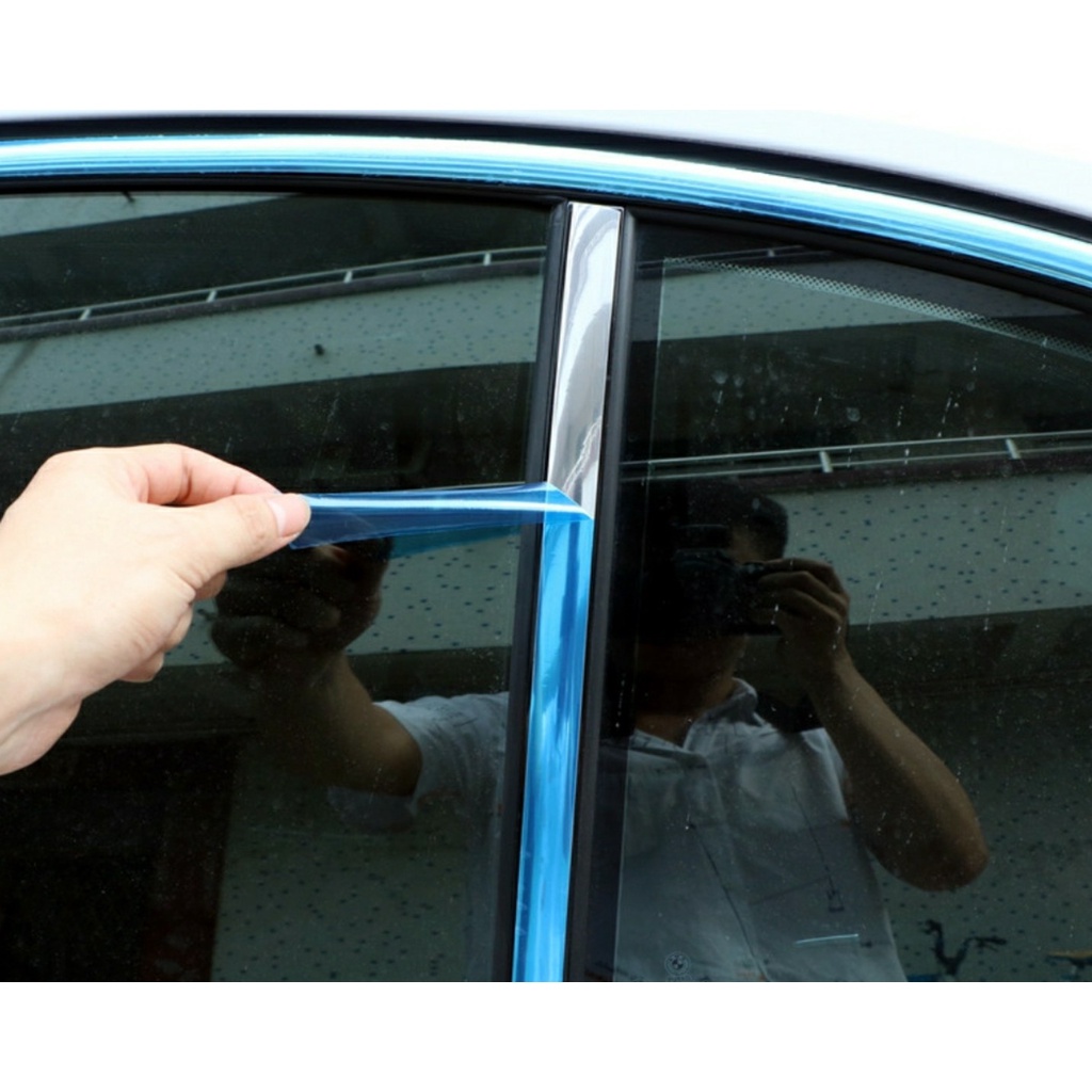 Nẹp Viền Mạ Crom Trang Trí Viền Chân Kính Chống Trầy Xước