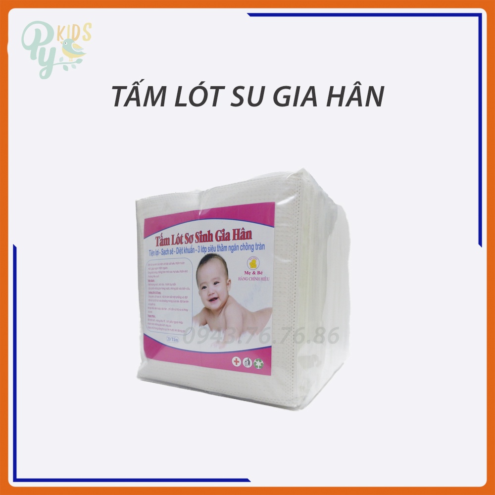 Tấm lót phân su sơ sinh 3 lớp siêu thấm Gia Hân