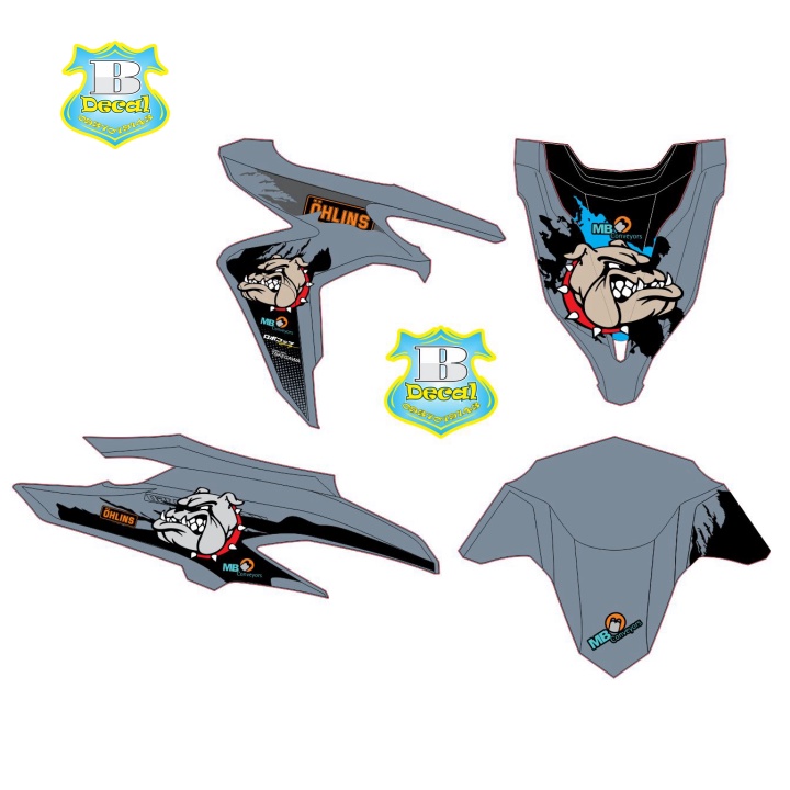 Tem vario 150 chó bull dog xám xi măng