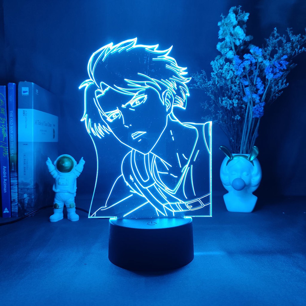 Lewell Ackerman RGB đèn bàn sáng tạo món quà sinh nhật tấn công phòng ngủ khổng lồ cạnh giường 3D