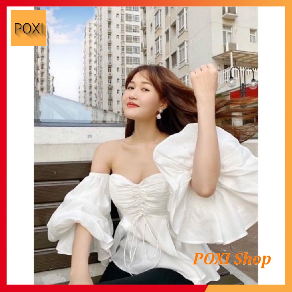 [ẢNH THẬT] Áo Li Ngực Rớt Vai Dáng Baby Doll (TRẮNG) | BigBuy360 - bigbuy360.vn