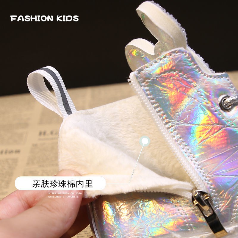 ★ Giày Boots Martin Lông Cừu Thời Trang Cho Nữ❤Giày Bốt Cổ Thấp Lót Cotton Dày Ấm Áp Thời Trang Mùa Thu❤Giày Boot Đi TuyếT Cho Bé