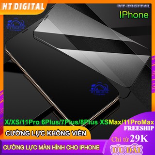 [Mã ELFLASH3 hoàn 10K xu đơn 20K] Miếng Dán Cường Lực Không Viền IPhone (Kèm Bộ Vệ Sinh Dán Màn Hình 4 món)