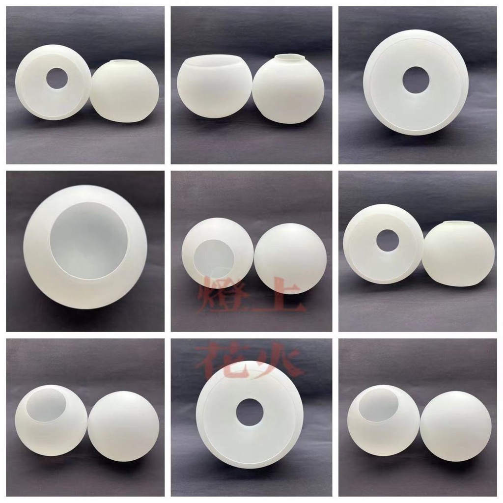 Chụp Đèn Trần Hình Cầu Bằng Thủy Tinh Mờ Hình Tròn Màu Trắng Sữa DIY