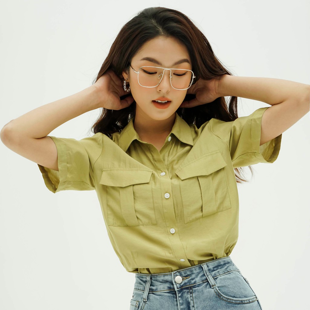 [Mã WABRJM1111 giảm 10% đơn 99K] Áo Sơ Mi ngắn tay cổ Đức Pocket shirt Méo Shop | BigBuy360 - bigbuy360.vn