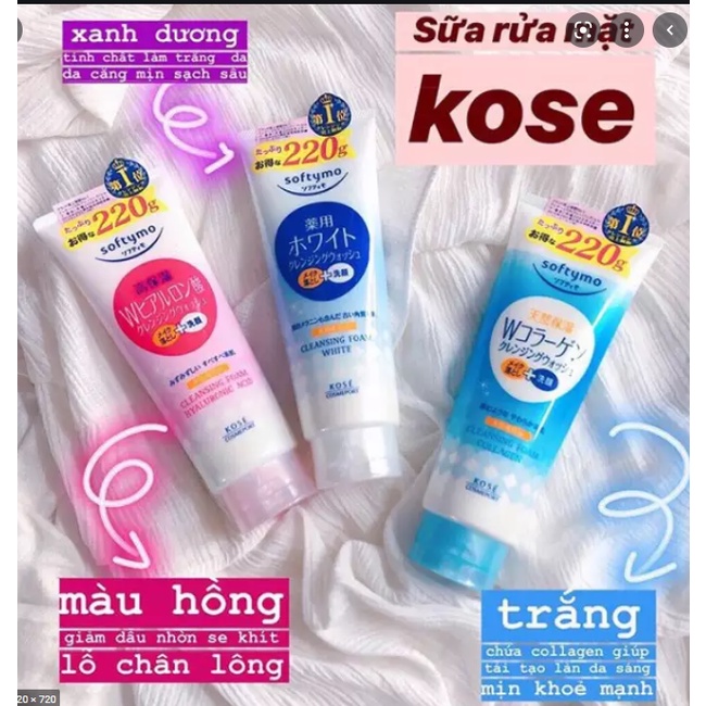 Sữa Rửa Mặt Kose tặng thêm gam tuýp to 220g