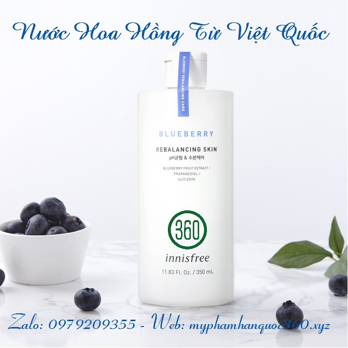 [mẫu mới] Nước Hoa Hồng Từ Việt Quất – Innisfree Blueberry Rebalancing Skin 320ml