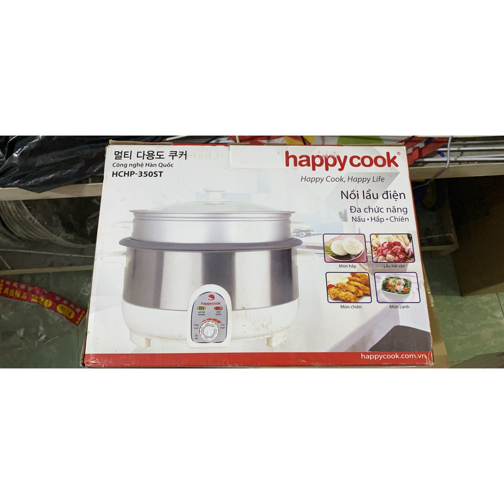 Nồi Lẩu Điện Đa Năng Happy Cook HCHP-360RS - Hàng Khuyến Mãi NUTIFOOD